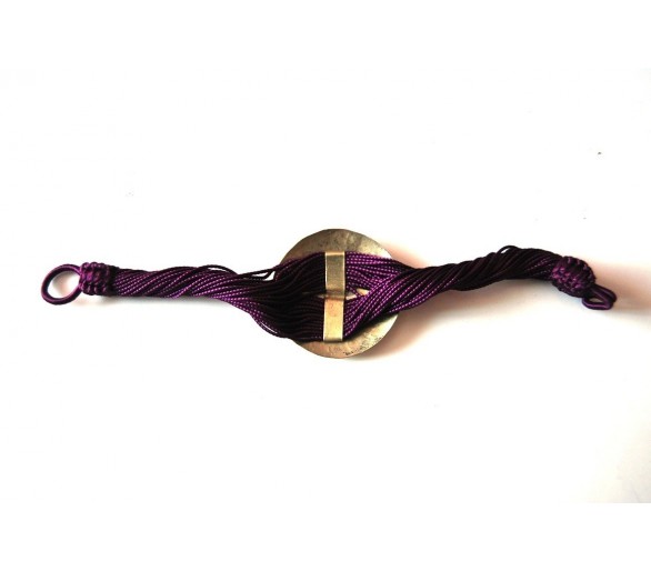 Bracelet WAFAA en passementerie violet